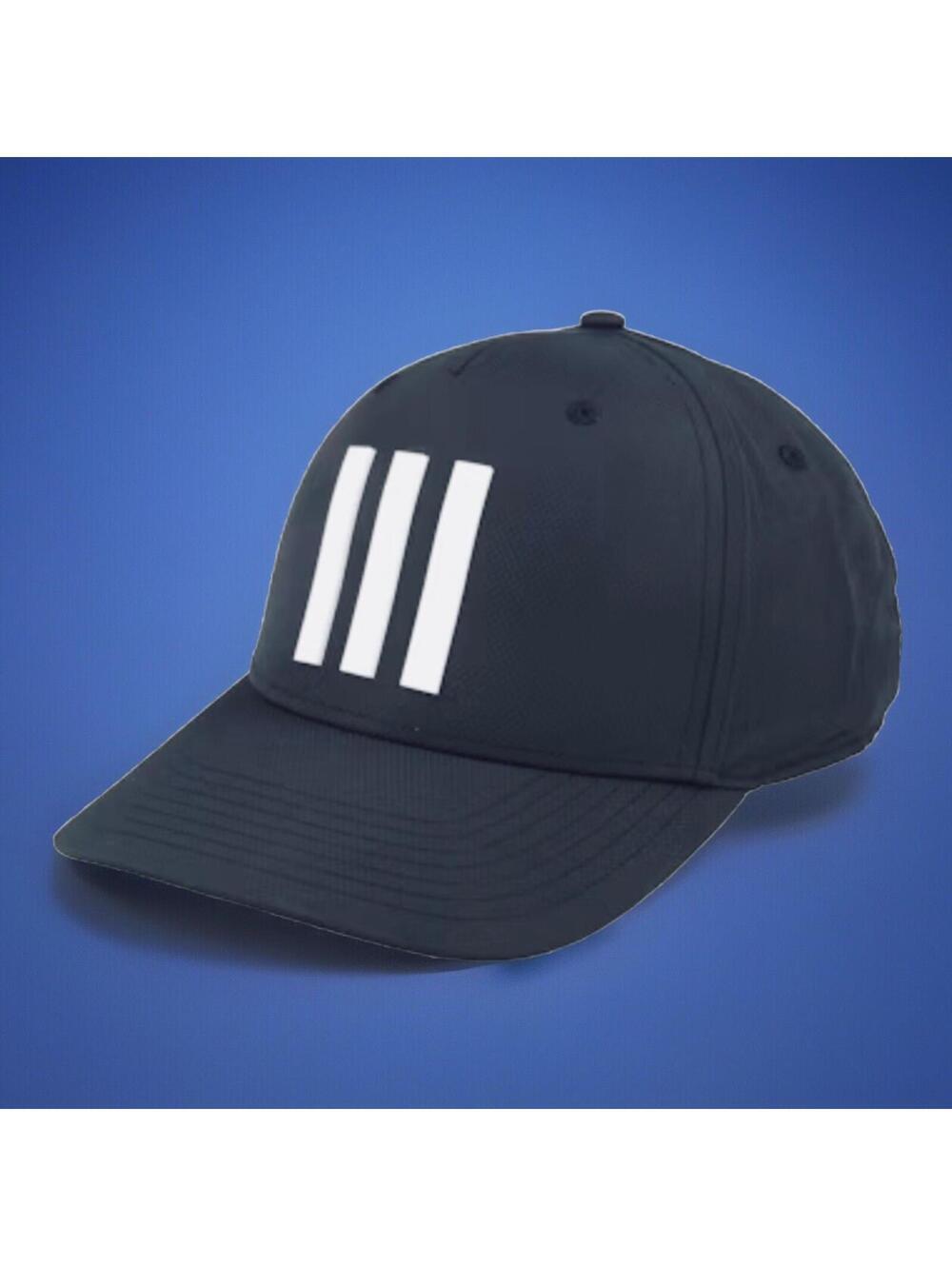 Adidas Mens 3-Stripes Tour Hat Snapback BLACK Golf Cap  New 2024